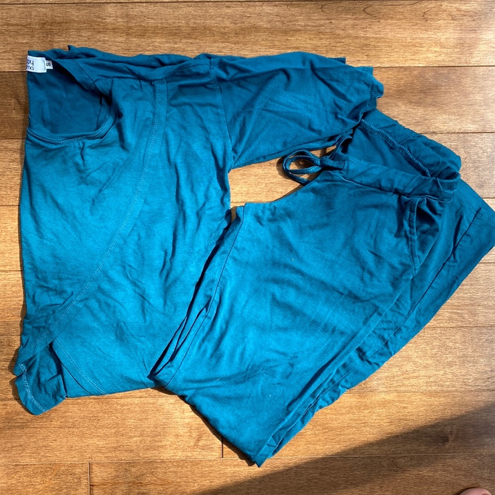 Happy Mama Nursing Lounge PJ Set Teal Size Small